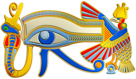 Eye of Horus, ancient egyptian symbol, illustrationの写真素材
