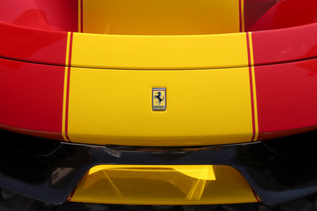 MARANELLO, MODENA, ITALY, September 2023 - detail of the super sport car Ferrariのeditorial素材
