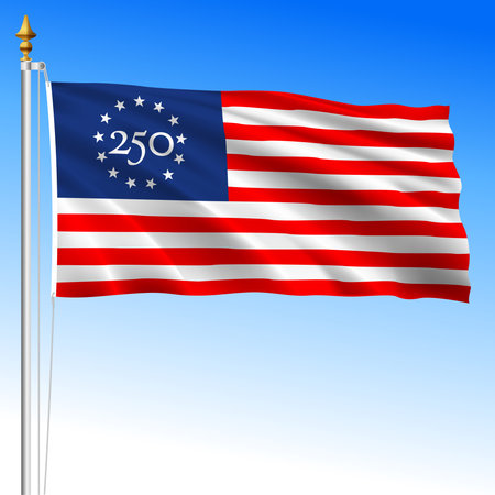 US fantasy flag for the 250th anniversary of the history of the United States of America 2026,...