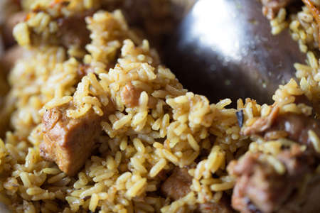 Pilaf, cooked outdoors photo for youの写真素材