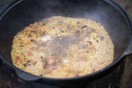 Pilaf, cooked outdoors photo for you