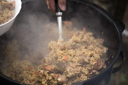 Pilaf, cooked outdoors photo for youの写真素材