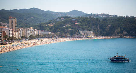 The boat in the beautiful blue sea photo for youのeditorial素材