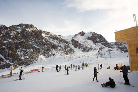 Recreation area for skiers and snowboarders photo for youのeditorial素材