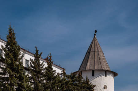 South-East round tower of the Kazan Kremlin, Republic of Tatarstan, Russia.の写真素材