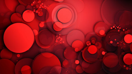 Abstract red background with circles. 3d illustration for your design.の写真素材