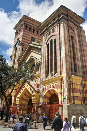 Church  Senora de las Nieves  in the city center of Bogota, Colombiaのeditorial素材