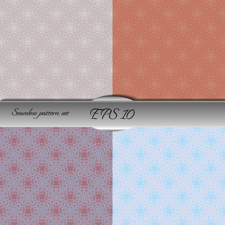 Set of lace-like seamless patterns. Nice hand-drawn illustrationのイラスト素材