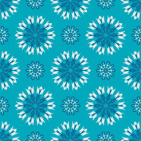 Elegant seamless pattern with Mandala and floral elements. Nice hand-drawn illustrationのイラスト素材