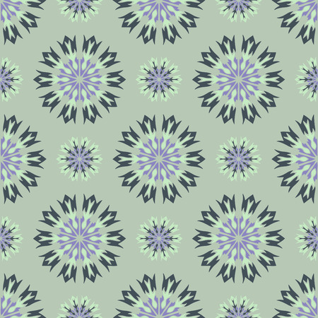 Elegant seamless pattern with Mandala and floral elements. Nice hand-drawn illustrationのイラスト素材