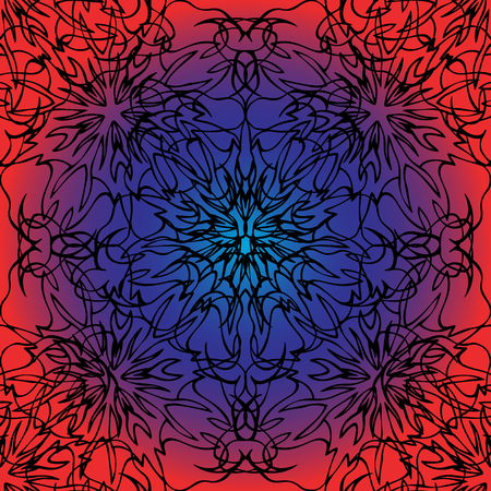 Elegant lace-like background. Nice and interesting hand-drawn illustrationのイラスト素材
