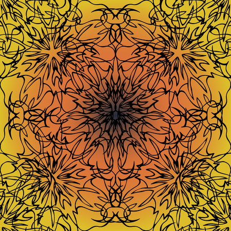 Elegant lace-like background. Nice and interesting hand-drawn illustrationのイラスト素材