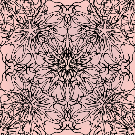 Elegant lace-like background. Nice and interesting hand-drawn illustrationのイラスト素材