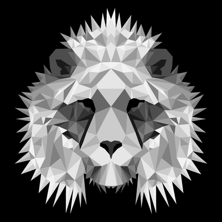 Beautiful geometric lion. Nice polygonal vector illustrationのイラスト素材