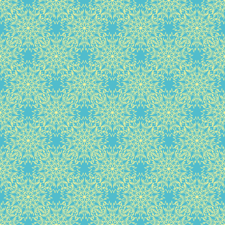Elegant seamless pattern with Mandala and floral elements. Nice hand-drawn vector illustrationのイラスト素材