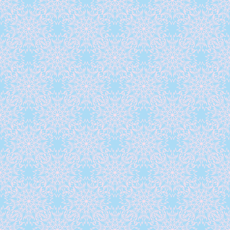 Elegant seamless pattern with Mandala and floral elements. Nice hand-drawn vector illustrationのイラスト素材