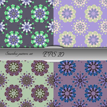 Elegant seamless pattern with floral and Mandala elements. Nice hand-drawn illustrationのイラスト素材