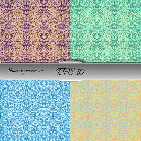 Elegant seamless pattern with floral and Mandala elements. Nice hand-drawn illustrationのイラスト素材