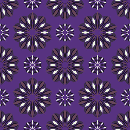 Elegant seamless pattern with floral and Mandala elements. Nice hand-drawn illustrationのイラスト素材