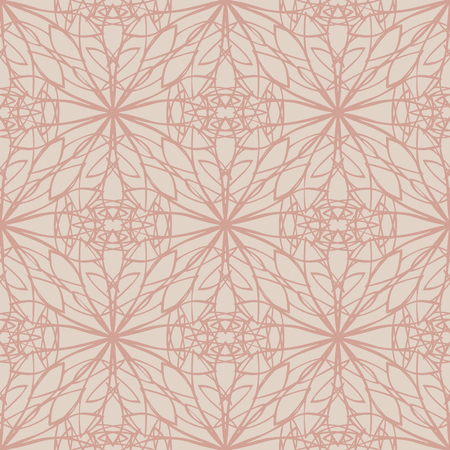 Elegant seamless pattern with floral and Mandala elements. Nice hand-drawn illustrationのイラスト素材