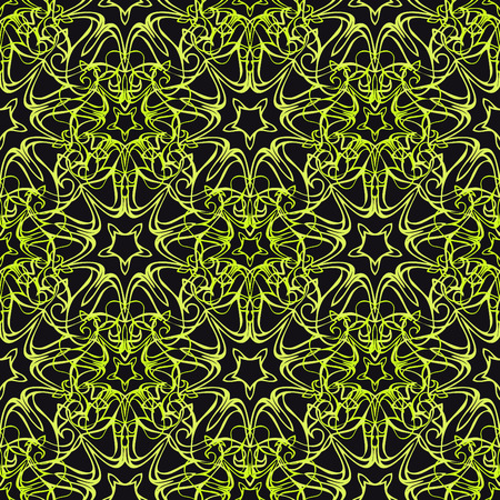 Elegant seamless pattern with floral and Mandala elements. Nice hand-drawn illustrationのイラスト素材