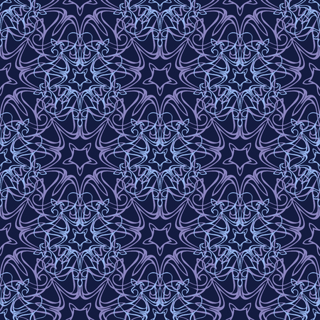 Elegant seamless pattern with floral and Mandala elements. Nice hand-drawn illustrationのイラスト素材