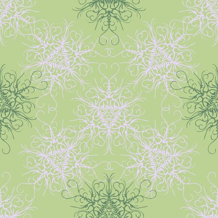 Elegant seamless pattern with floral and Mandala elements. Nice hand-drawn vector illustrationのイラスト素材
