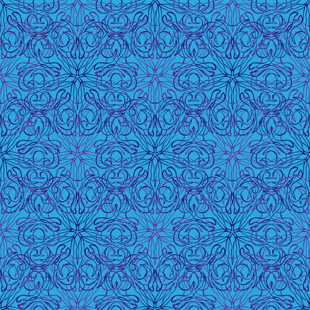 Elegant seamless pattern with floral and Mandala elements. Nice hand-drawn vector illustrationのイラスト素材