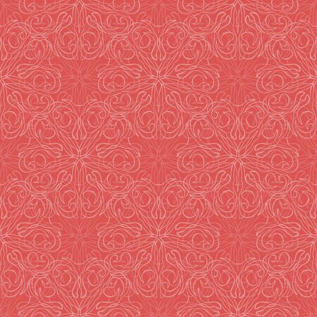 Elegant seamless pattern with floral and Mandala elements. Nice hand-drawn vector illustrationのイラスト素材