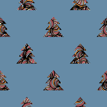 Elegant doodle seamless pattern. Nice hand-drawn vector illustrationのイラスト素材
