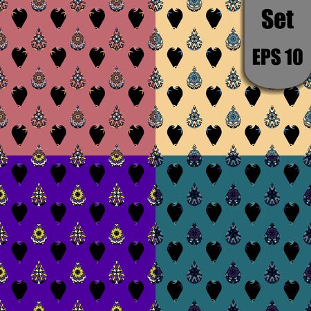 Elegant doodle seamless pattern. Nice hand-drawn vector illustrationのイラスト素材