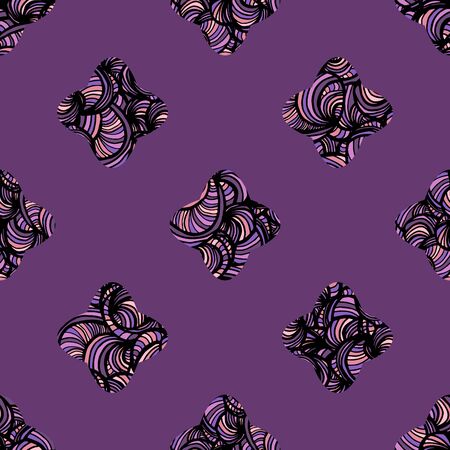 Elegant doodle seamless pattern. Nice hand-drawn vector illustrationのイラスト素材