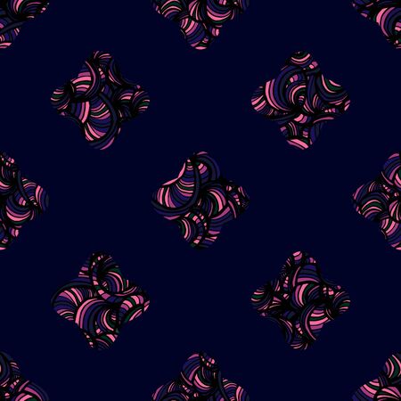 Elegant doodle seamless pattern. Nice hand-drawn vector illustrationのイラスト素材