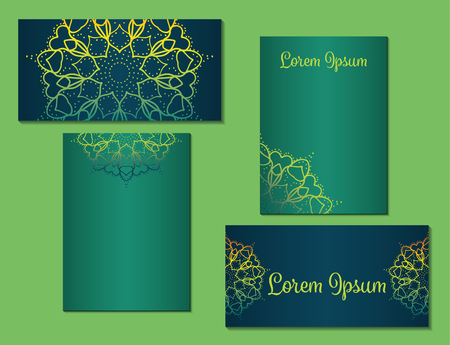 Colorful set of spring brochures. Vector graphic designのイラスト素材