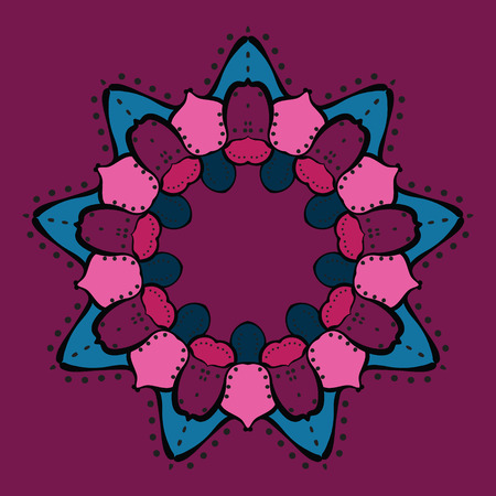 Colorful mandala like ornament background. Elegant vector graphic designのイラスト素材