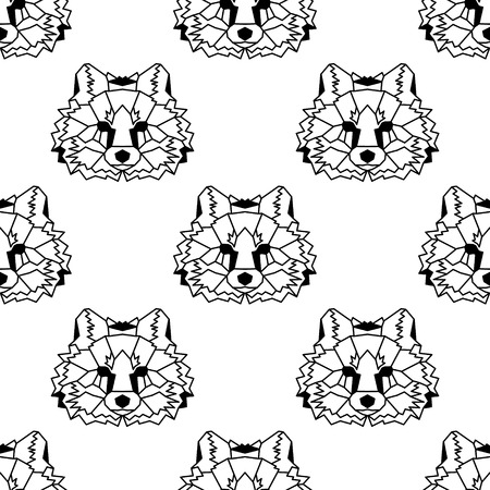Seamless pattern background of low polygonal foxes. Nice vector graphic illustration EPS 8の写真素材