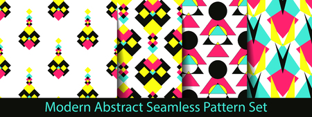 Set of modern seamless pattern backgrounds. Nice and beautiful vector grafic illustrationのイラスト素材