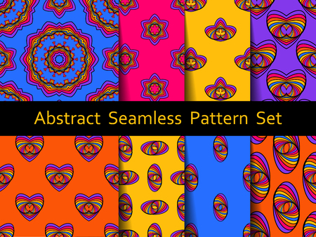 Set of modern seamless pattern backgrounds. Nice and beautiful vector grafic illustrationのイラスト素材