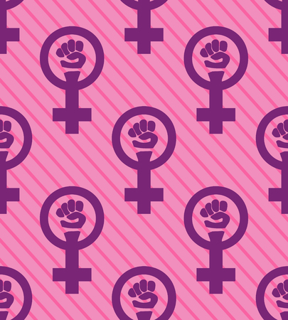 Seamless pink feminist pattern background. Venus mirror. Nice and beautiful vector grapgic illustrationのイラスト素材