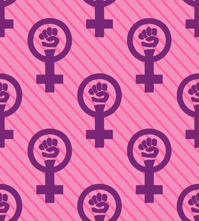 Seamless pink feminist pattern background. Venus mirror. Nice and beautiful vector grapgic illustrationのイラスト素材