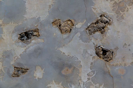 The texture of an ancient Chinese stone wall made of stones, corals and seashells.