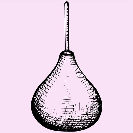 cleansing enema doodle style sketch illustration hand drawn vectorのイラスト素材