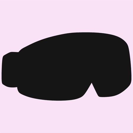 ski glasses vector silhouette isolatedのイラスト素材