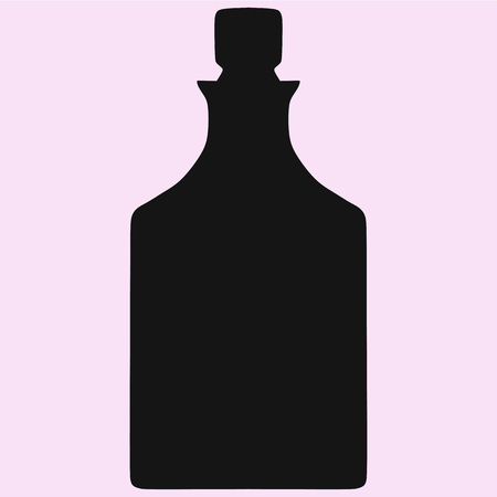 crystal decanter vector silhouette isolatedのイラスト素材