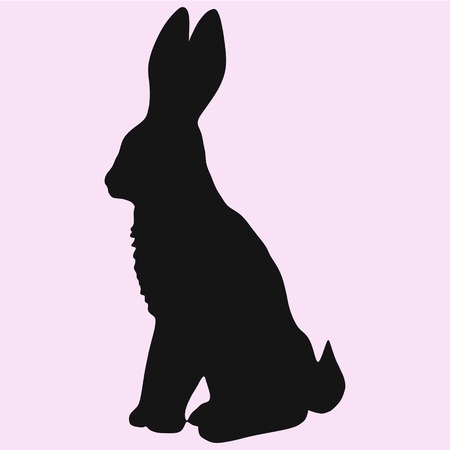hare silhouette vector isolatedのイラスト素材