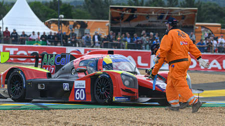 Le Mans / France - June 15-16 2019: 24 hours of Le Mans, CD Sport Team, Norma M30 - Nissan LMP3, Road to Le Mans Race opening of the 24 hours of Le Mans - Franceのeditorial素材