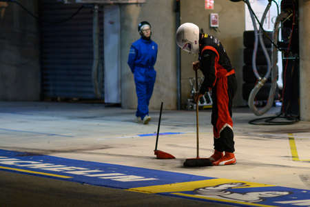 Le Mans / France - June 15-16 2019: 24 hours of Le Mans, Kessel  Racing  Team , action at pit stop, Race of the 24 hours of Le Mans - Franceのeditorial素材