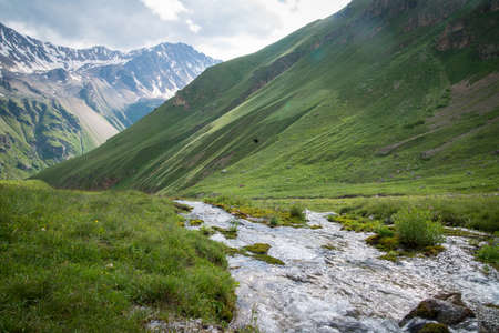 mountain stream in the Caucasusの写真素材