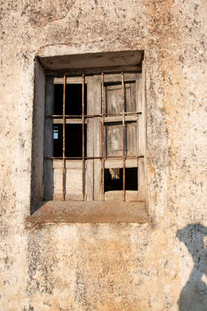 Old broken rustic town houseの写真素材