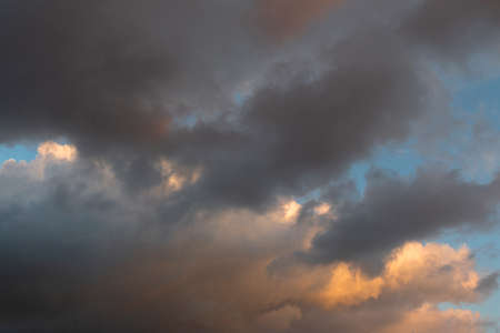 Stormy skies in Barcelona skyの写真素材